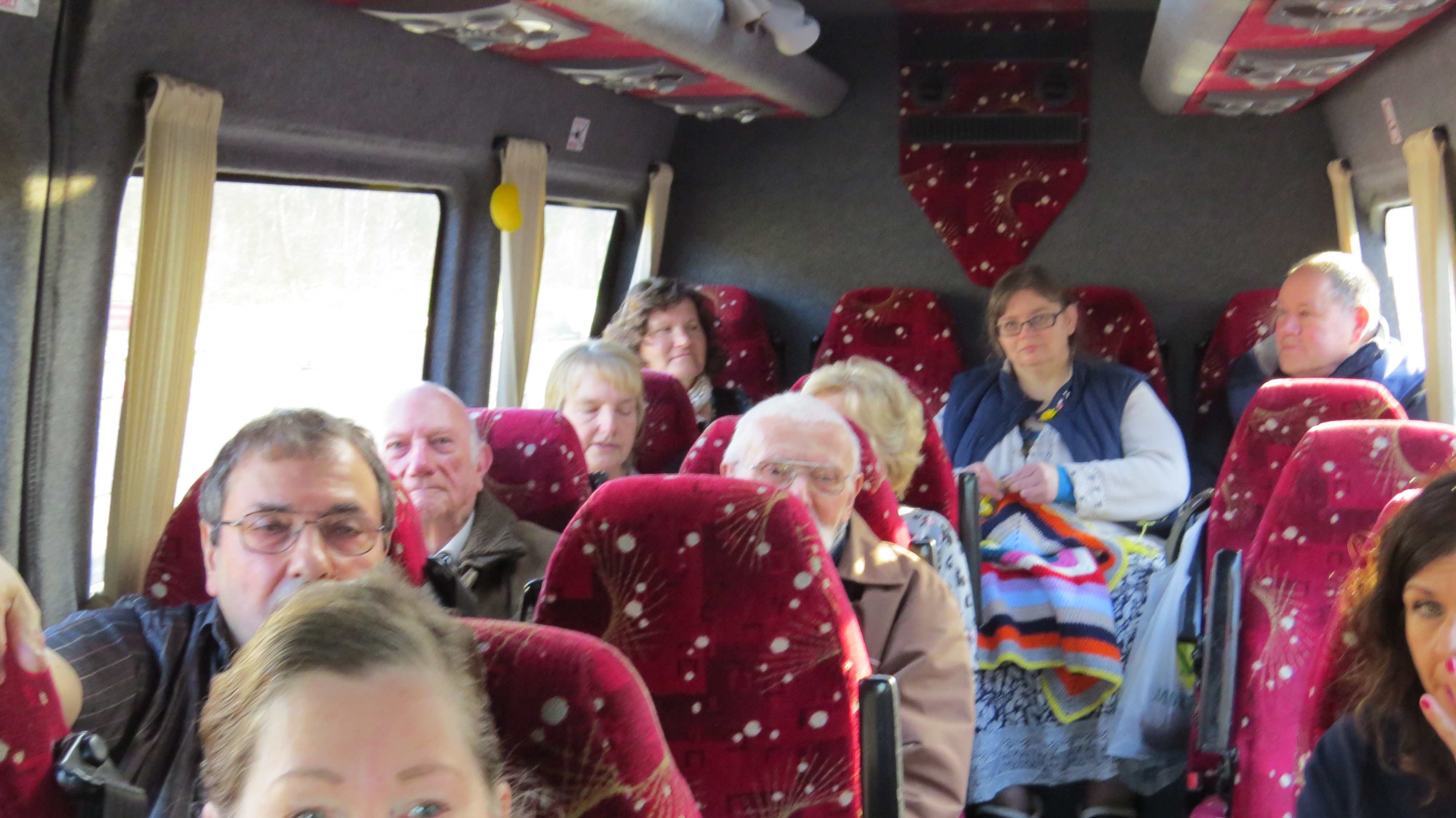 the group on the coach